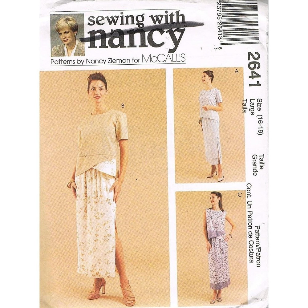 McCall's Sewing Pattern 2641 Skirt and Top Misses Size 16-18